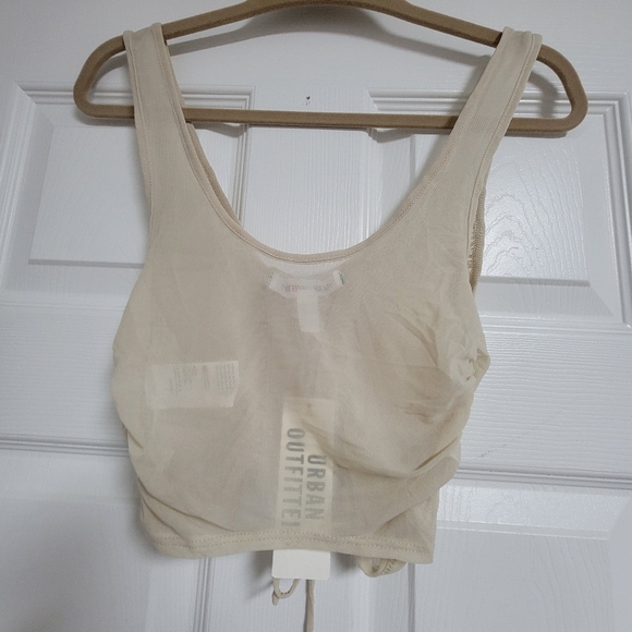 Urban Outfitters Beige Lace-Up Crop Top - Picture 5 of 11